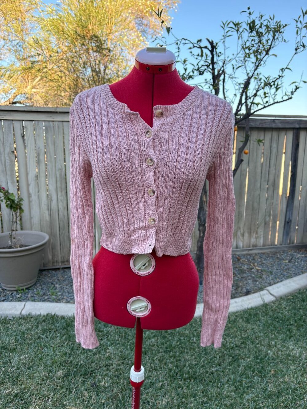 Pink Knit Cardigan
